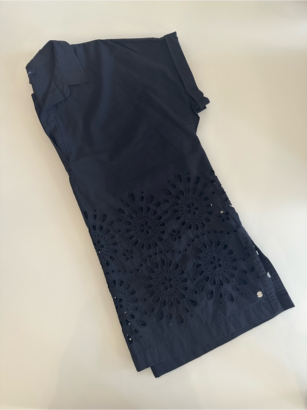 Tommy Hilfiger | Black Cotton Embroidered Blouse / Top | Size XL - Picture 9 of 16